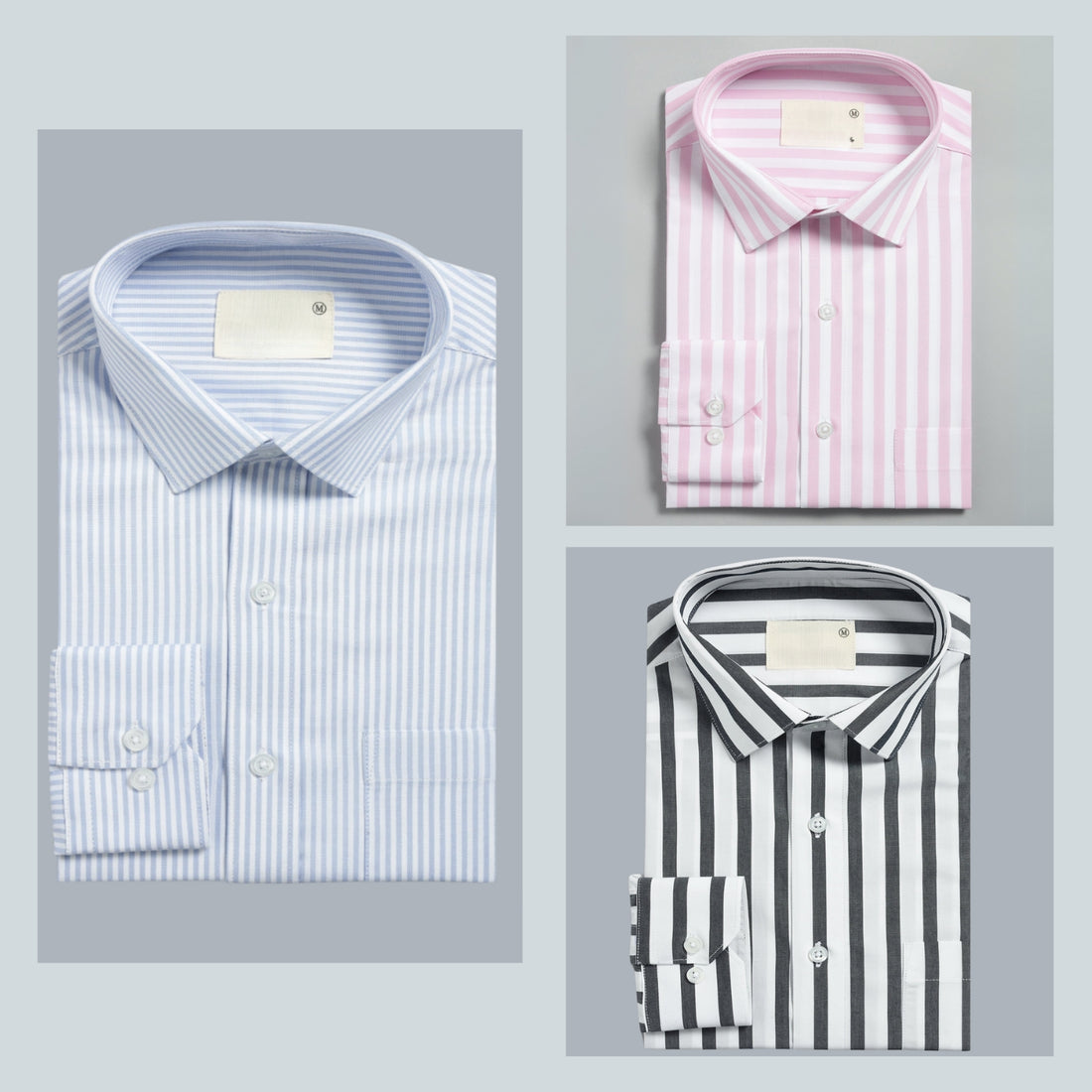 Shirt Happens: 3-Pack Men’s Stylish Formal Shirts – 100% Cotton, Full Sleeves with Pockets (FS-71)