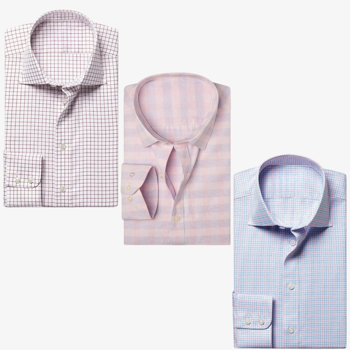Combo Pack of 3 Men’s Formal Shirts – Stylish & Versatile Collection (Half & Full Sleeves, With/Without Pockets) (FS-44)