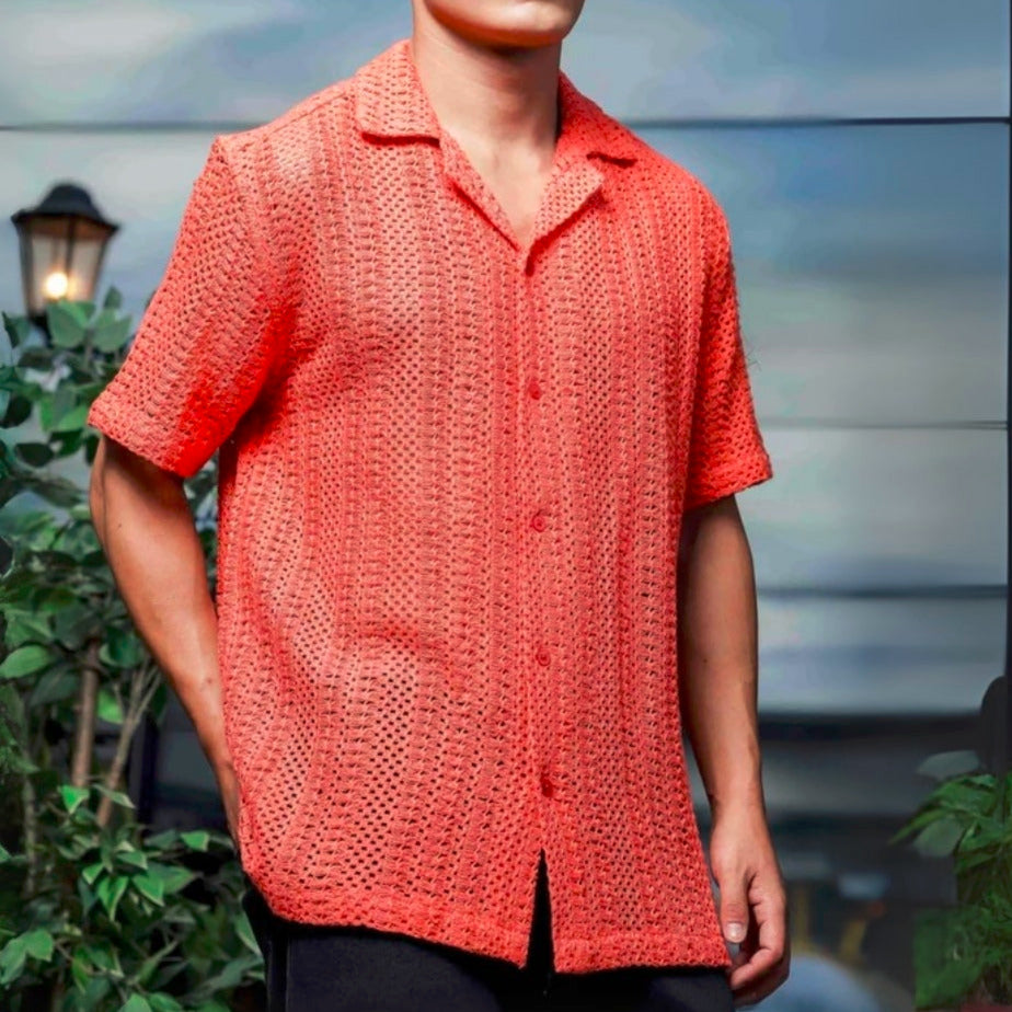 3 Pack Men's Crochet Shirts | Unique Patterns, Ultimate Comfort, Effortless Style| SC-11