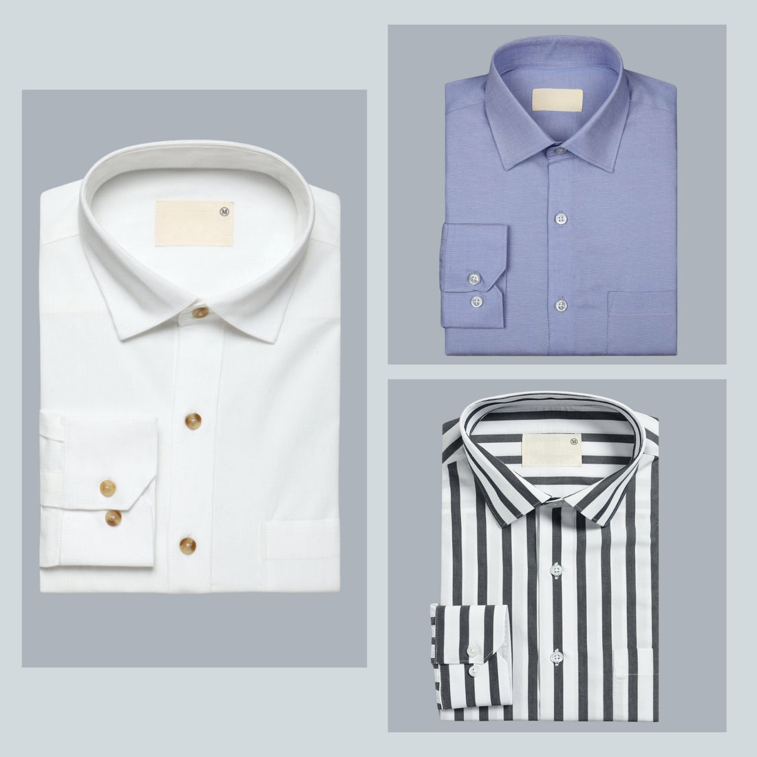 Shirt Happens: 3-Pack Men’s Stylish Formal Shirts – 100% Cotton, Full Sleeves with Pockets (FS-76)