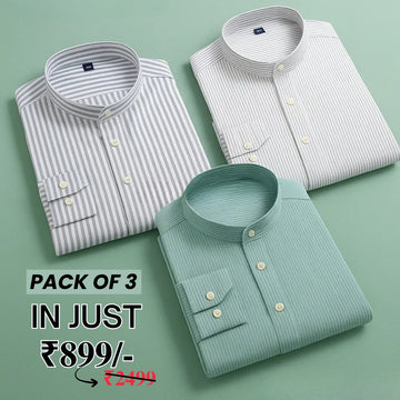 Premium Imported 100% High Quality Striped Shirt | Full/Half Sleeve | With Pocket | (FS-115)