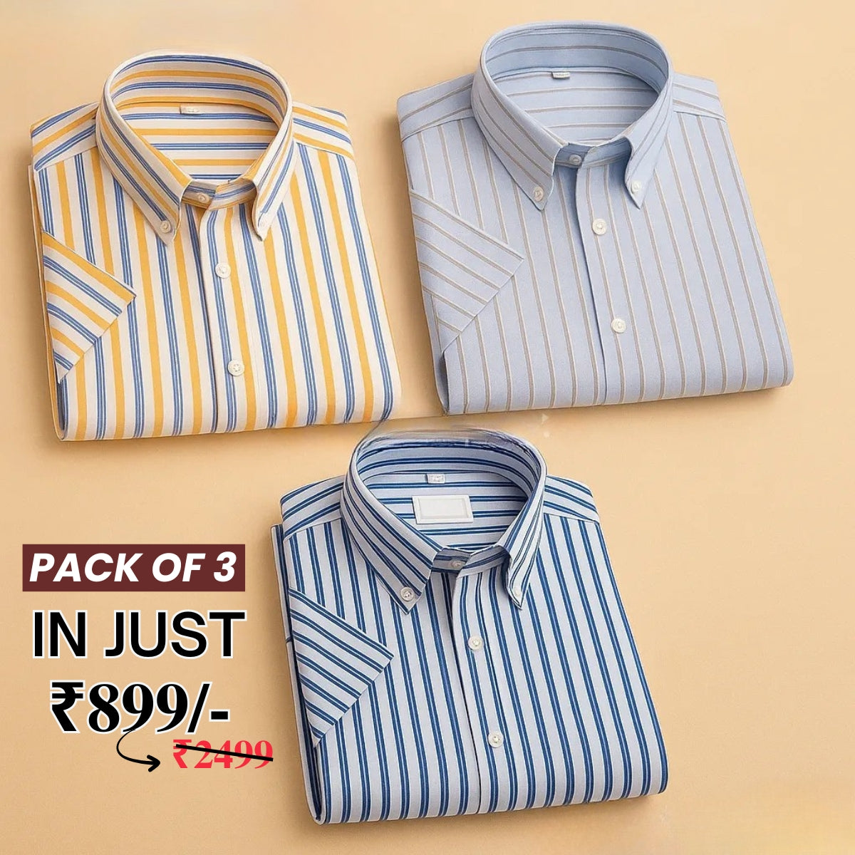 Premium Imported 100% High Quality Striped Shirt | Full/Half Sleeve | With Pocket | (FS-118)
