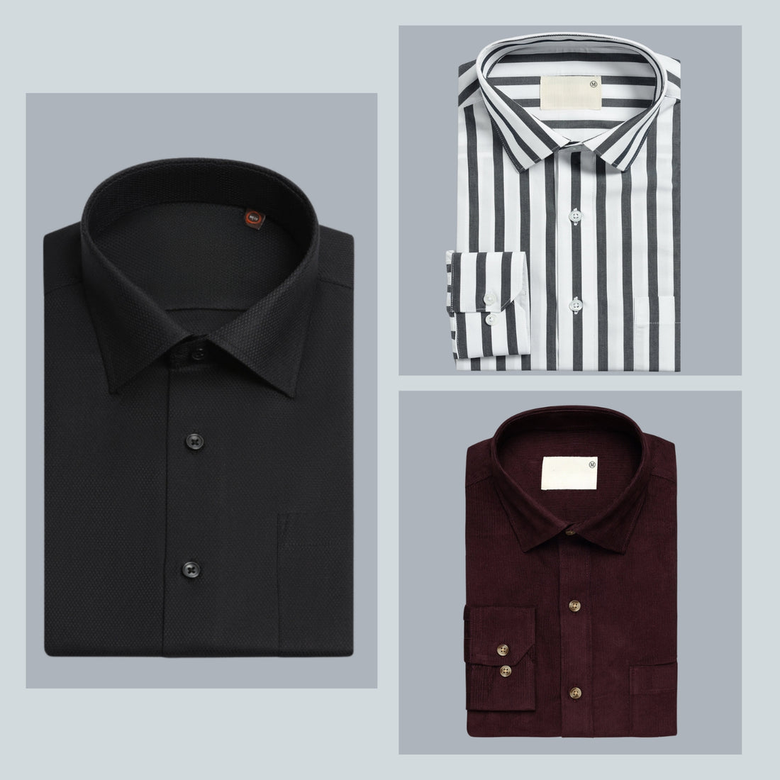 Shirt Happens: 3-Pack Men’s Stylish Formal Shirts – 100% Cotton, Full Sleeves with Pockets (FS-72)