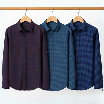 Office Essentials: 3-Pack Premium Cotton Formal Shirts – Tailored Fit, Full Sleeves & Pockets ( FS-158)