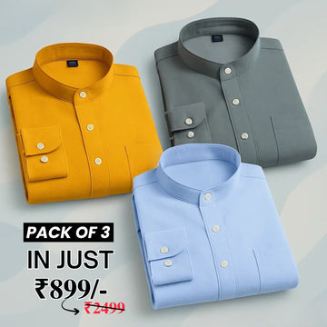 Premium Imported 100% High Quality Cotton Formal Men’s Plain/Solid Shirts| Full/Half Sleeve | With Pocket |  (FS - 148)