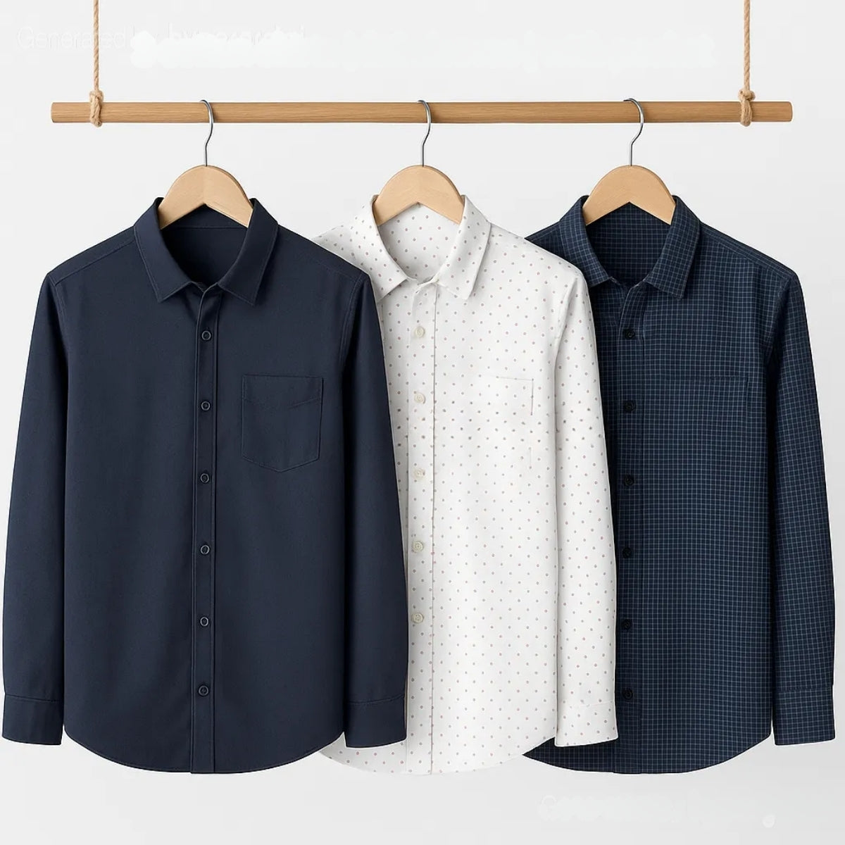 Combo Pack of 3 Men’s Formal Shirts – Stylish & Versatile Collection (Half & Full Sleeves, With/Without Pockets) (FS-48)