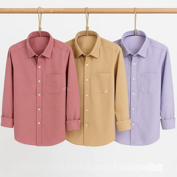 Combo Pack of 3 Men’s Formal Shirts – Stylish & Versatile Collection (Half & Full Sleeves, With/Without Pockets) (FS-50)