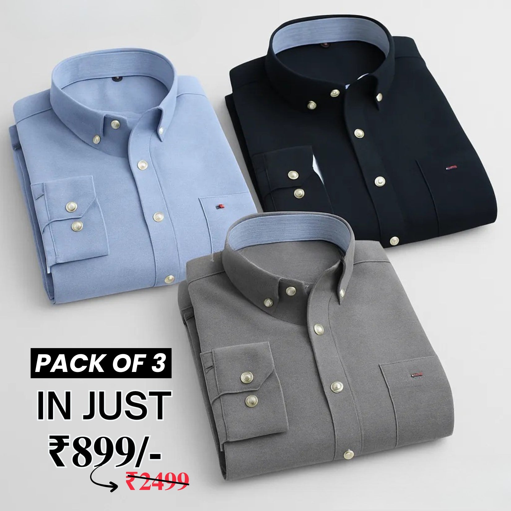 Premium Imported 100% High Quality Cotton Formal Men’s Plain/Solid Shirts| Full/Half Sleeve | With Pocket | (FS-139)