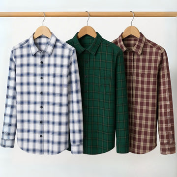 Office Essentials: 3-Pack Premium Cotton Formal Shirts – Tailored Fit, Full Sleeves & Pockets ( FS-167)