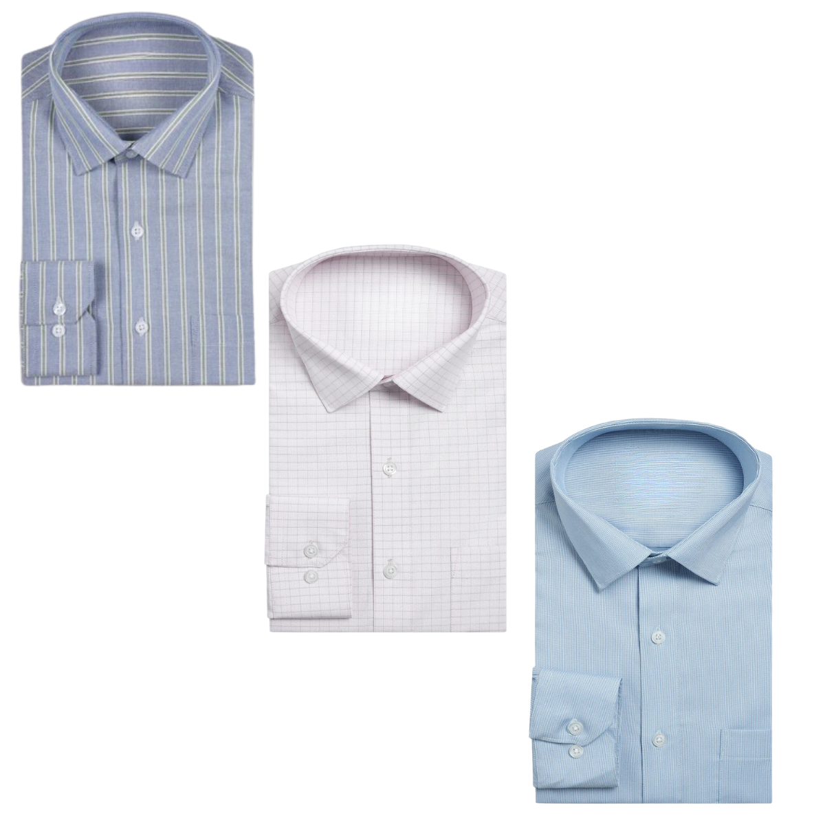 3 Pack Men’s Formal Shirts – Sharp Looks, Great Savings | Perfect Fit for Every Occasion | MS-04