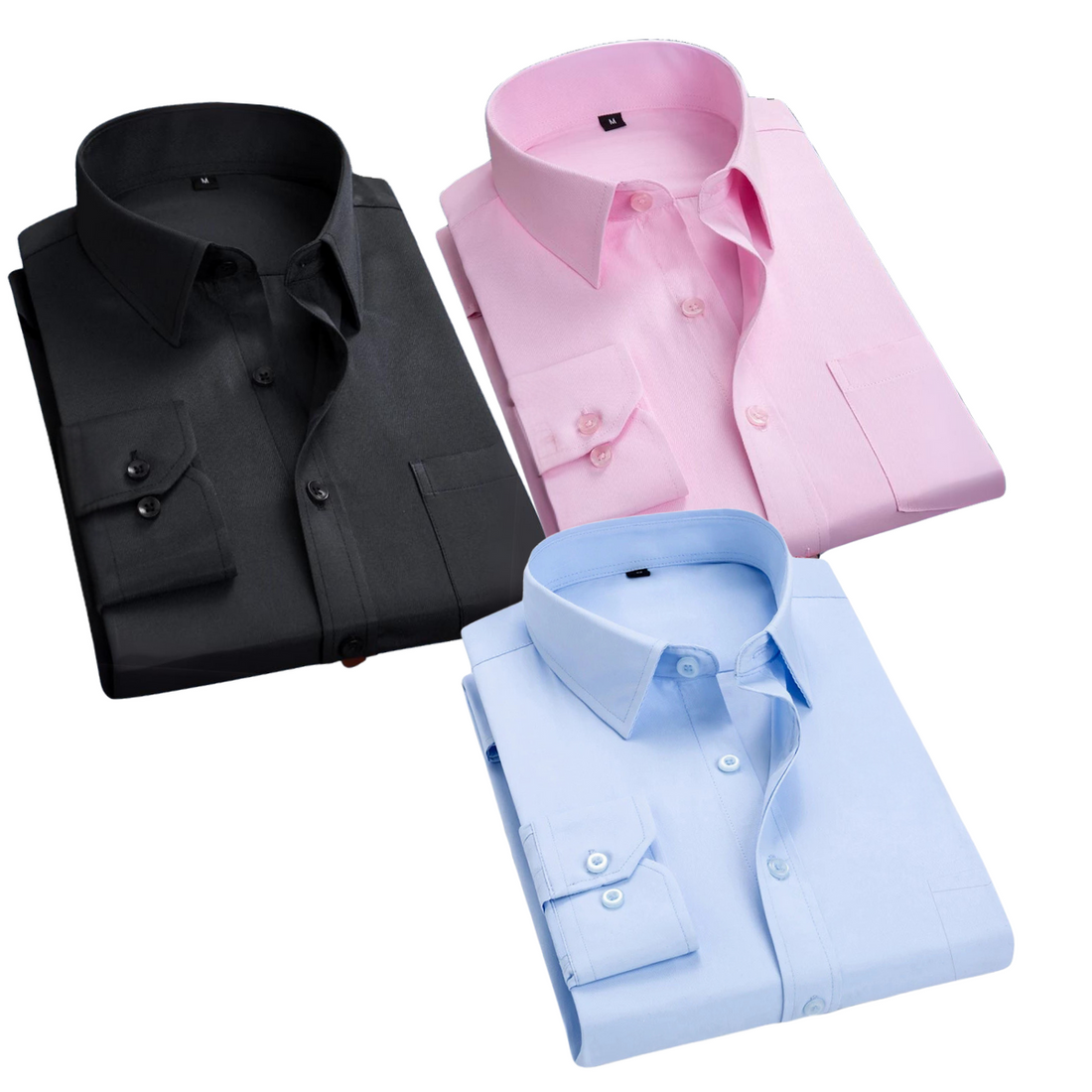 Premium Imported 100% High Quality Cotton Formal Men’s Plain/Solid Shirts| Full/Half Sleeve | With Pocket | (FS-135)