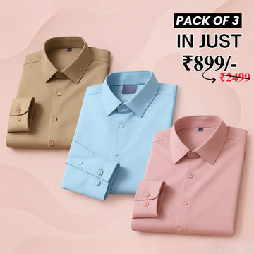 Premium Imported 100% High Quality Cotton Formal Men’s Plain/Solid Shirts| Full/Half Sleeve | With Pocket |  (FS-136)