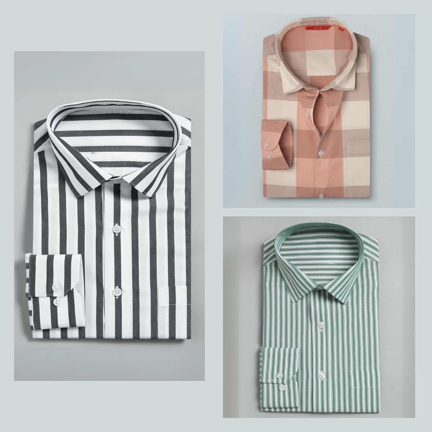 Shirt Happens: 3-Pack Men’s Stylish Formal Shirts – 100% Cotton, Full Sleeves with Pockets (FS-66)