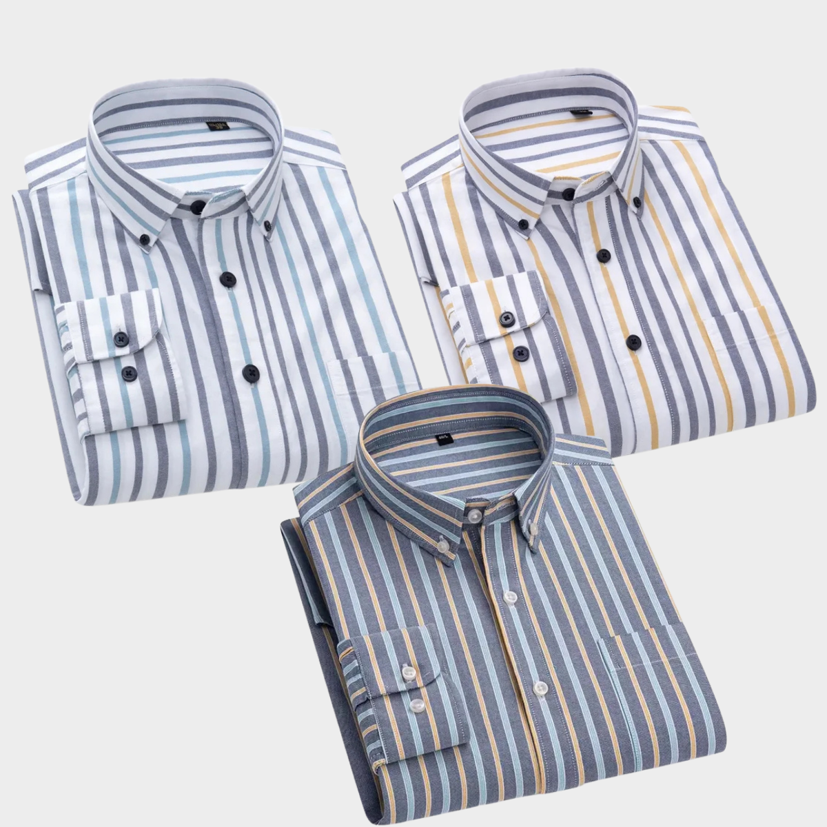 Premium Imported 100% High Quality Striped Shirt | Full/Half Sleeve | With Pocket | (FS-117)