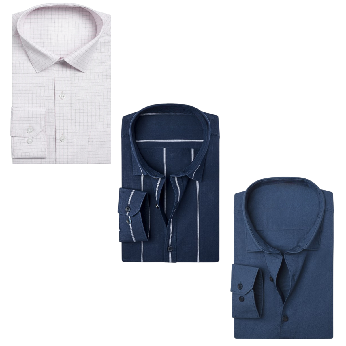 3 Pack Men’s Formal Shirts – Sharp Looks, Great Savings | Perfect Fit for Every Occasion | MS-06