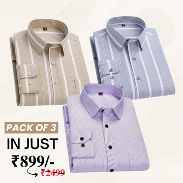 Premium Imported 100% High Quality Striped Shirt | Full/Half Sleeve | With Pocket | (FS-116)