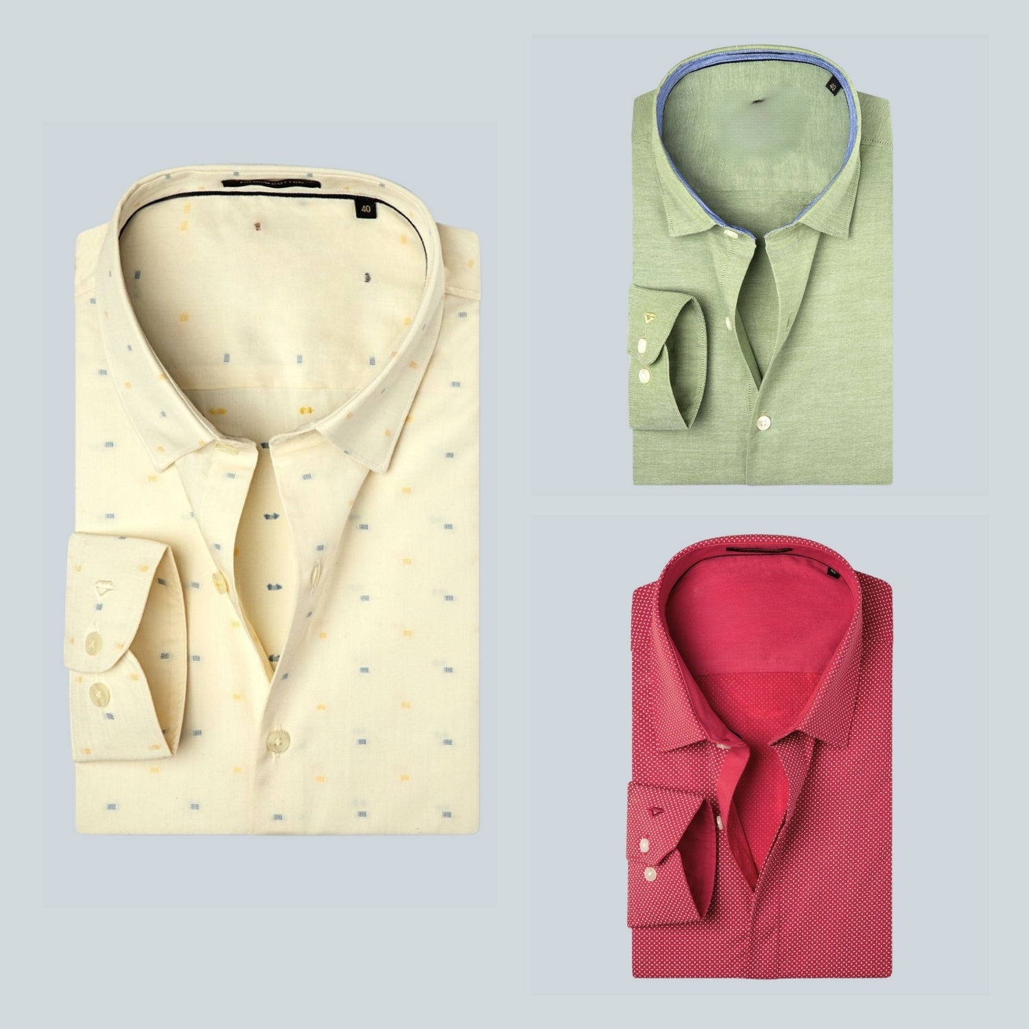 Shirt Happens: 3-Pack Men’s Stylish Formal Shirts – 100% Cotton, Full Sleeves with Pockets (FS-67)