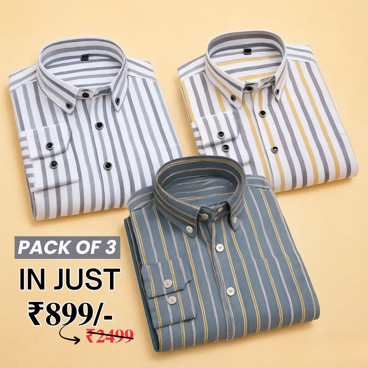 Premium Imported 100% High Quality Striped Shirt | Full/Half Sleeve | With Pocket | (FS-117)