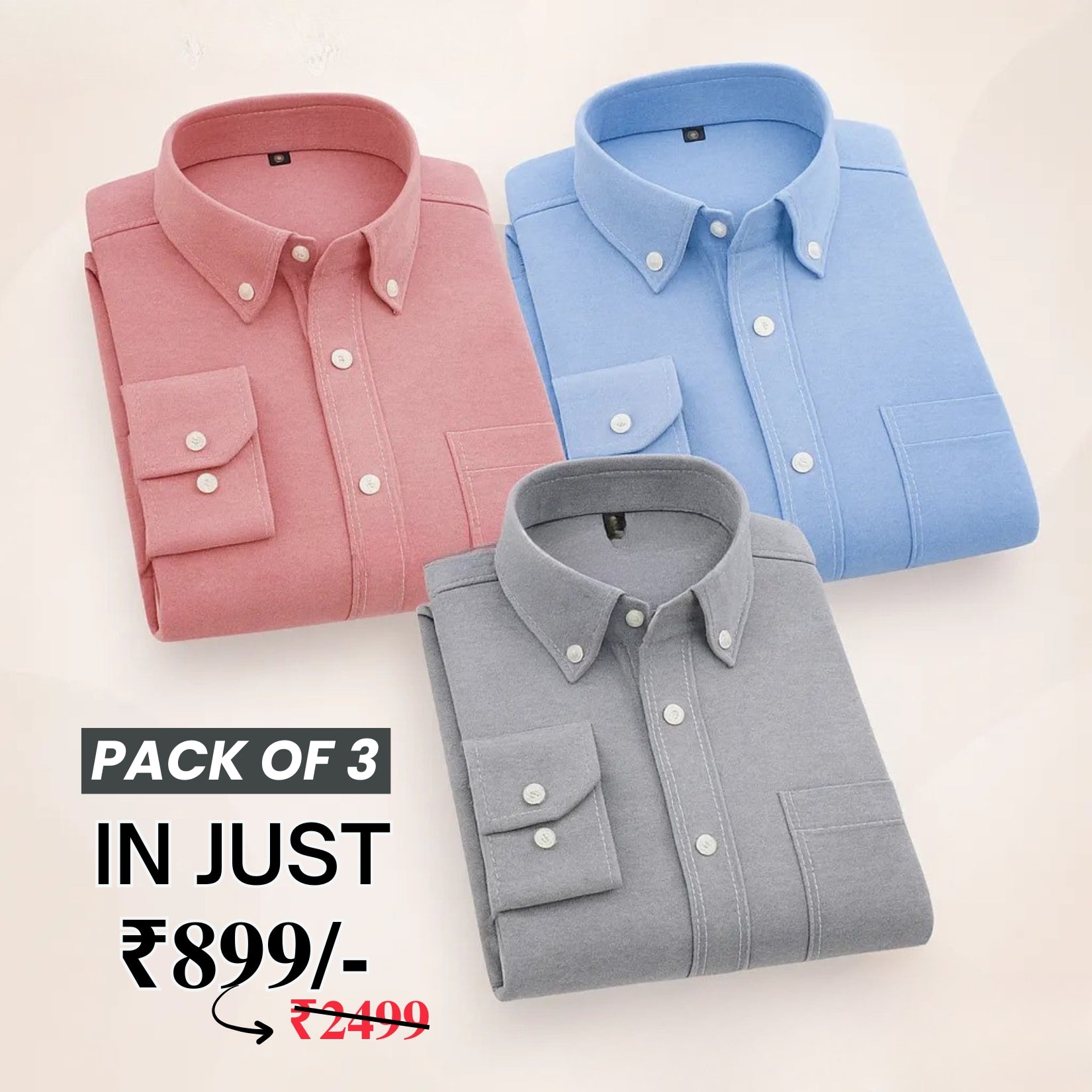 Premium Imported 100% High Quality Cotton Formal Men’s Plain/Solid Shirts| Full/Half Sleeve | With Pocket | (FS-134)