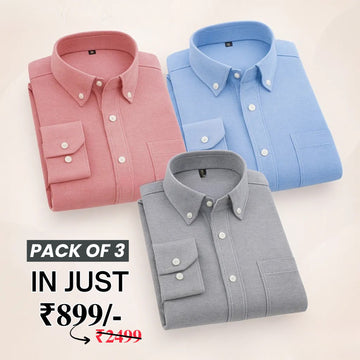 Premium Imported 100% High Quality Cotton Formal Men’s Plain/Solid Shirts| Full/Half Sleeve | With Pocket | (FS-134)