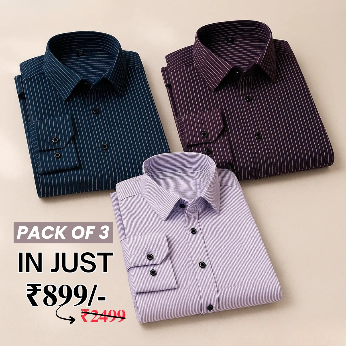 Premium Imported 100% High Quality Striped Shirt | Full/Half Sleeve | With Pocket | (FS-114)