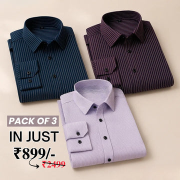 Premium Imported 100% High Quality Striped Shirt | Full/Half Sleeve | With Pocket | (FS-114)