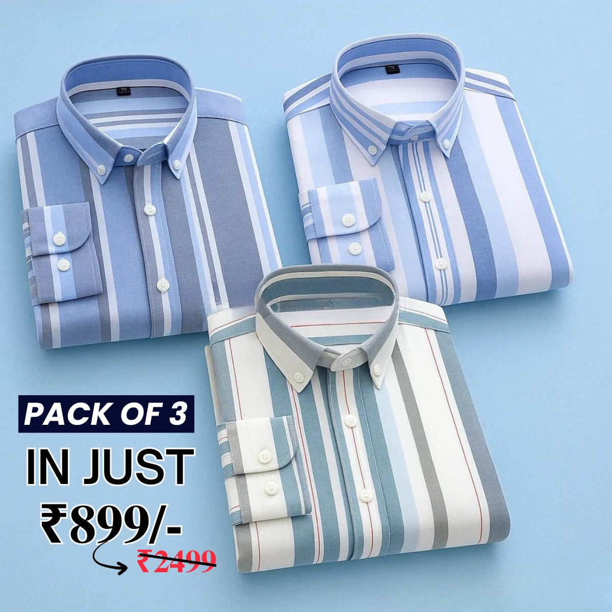 Premium Imported 100% High Quality Striped Shirt | Full/Half Sleeve | With Pocket | (FS-119)