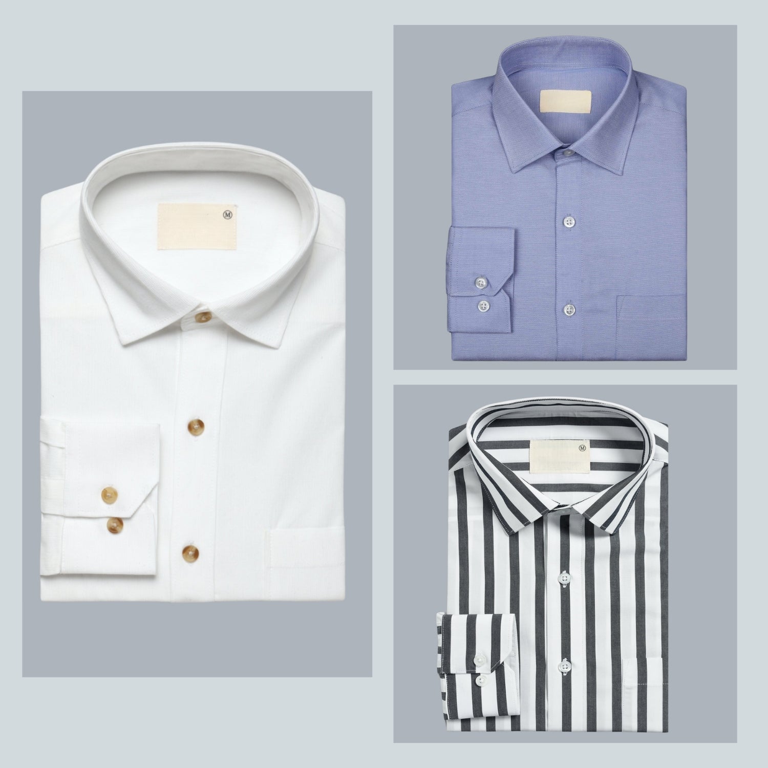 Shirt Happens: 3-Pack Men’s Stylish Formal Shirts – 100% Cotton, Full Sleeves with Pockets (FS-76)