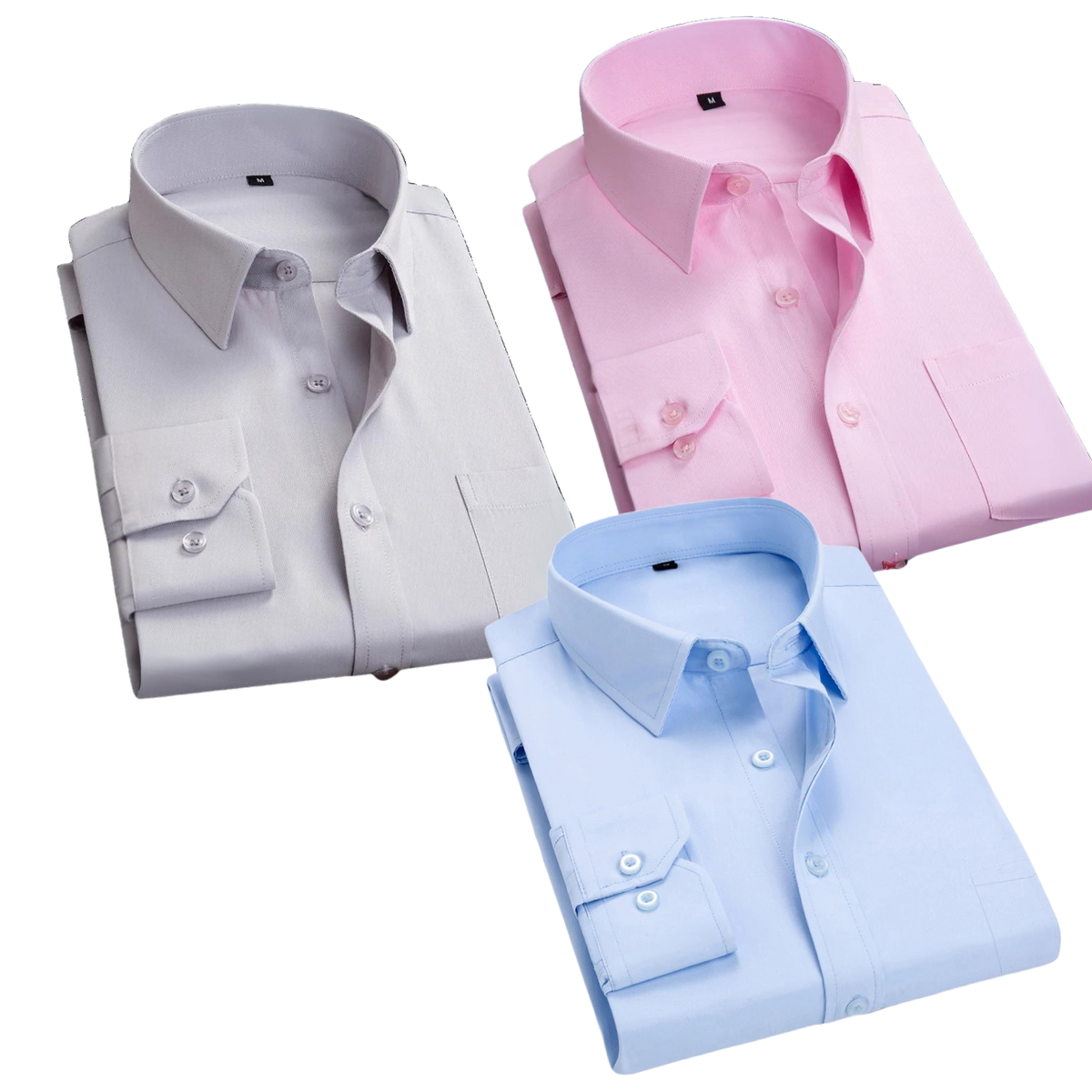 Premium Imported 100% High Quality Cotton Formal Men’s Plain/Solid Shirts| Full/Half Sleeve | With Pocket | (FS-147)