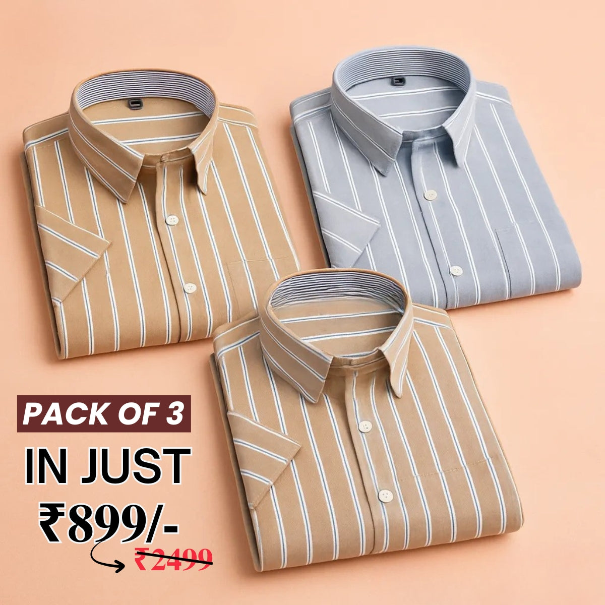 Premium Imported 100% High Quality Striped Shirt | Full/Half Sleeve | With Pocket | (FS-127)