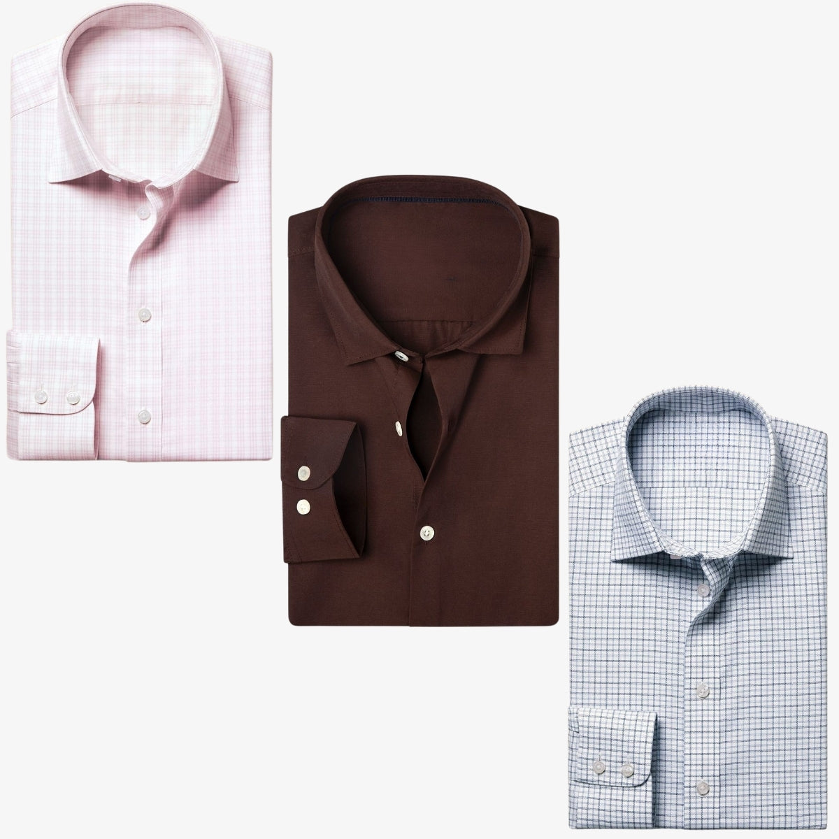 Combo Pack of 3 Men’s Formal Shirts – Stylish & Versatile Collection (Half & Full Sleeves, With/Without Pockets) (FS-78)