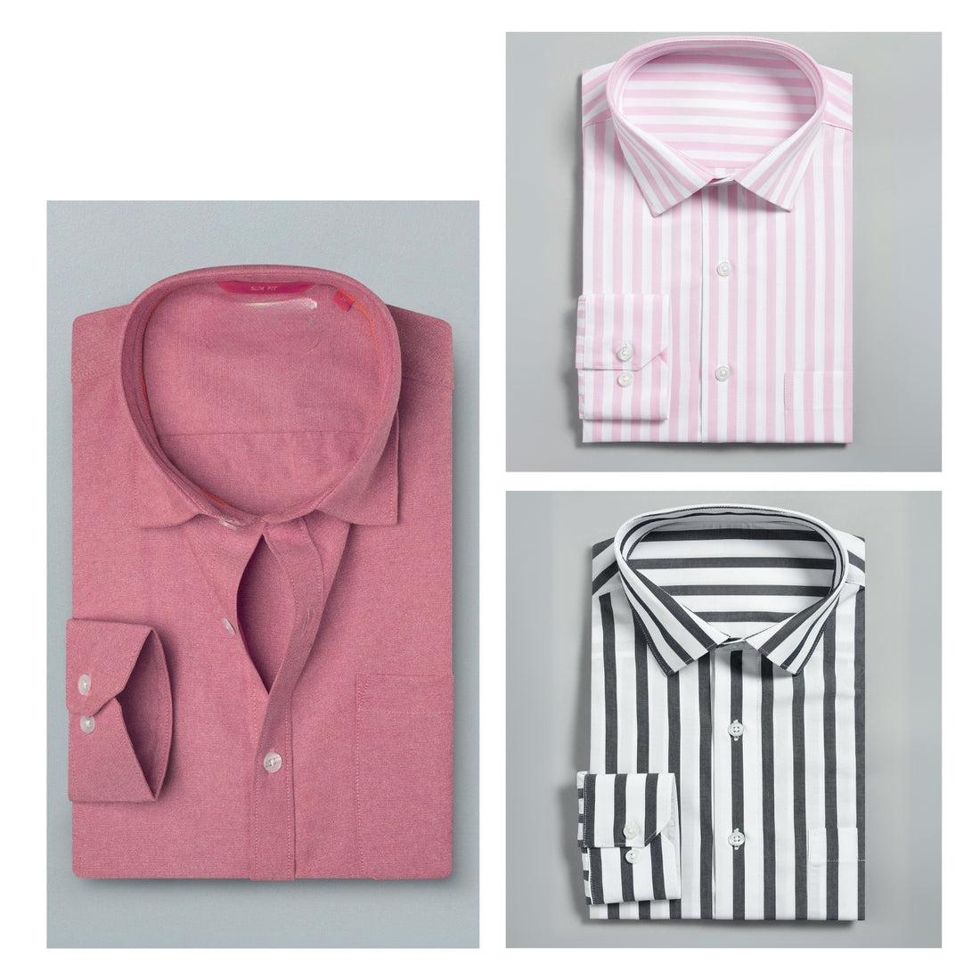 Shirt Happens: 3-Pack Men’s Stylish Formal Shirts – 100% Cotton, Full Sleeves with Pockets (FS-60)