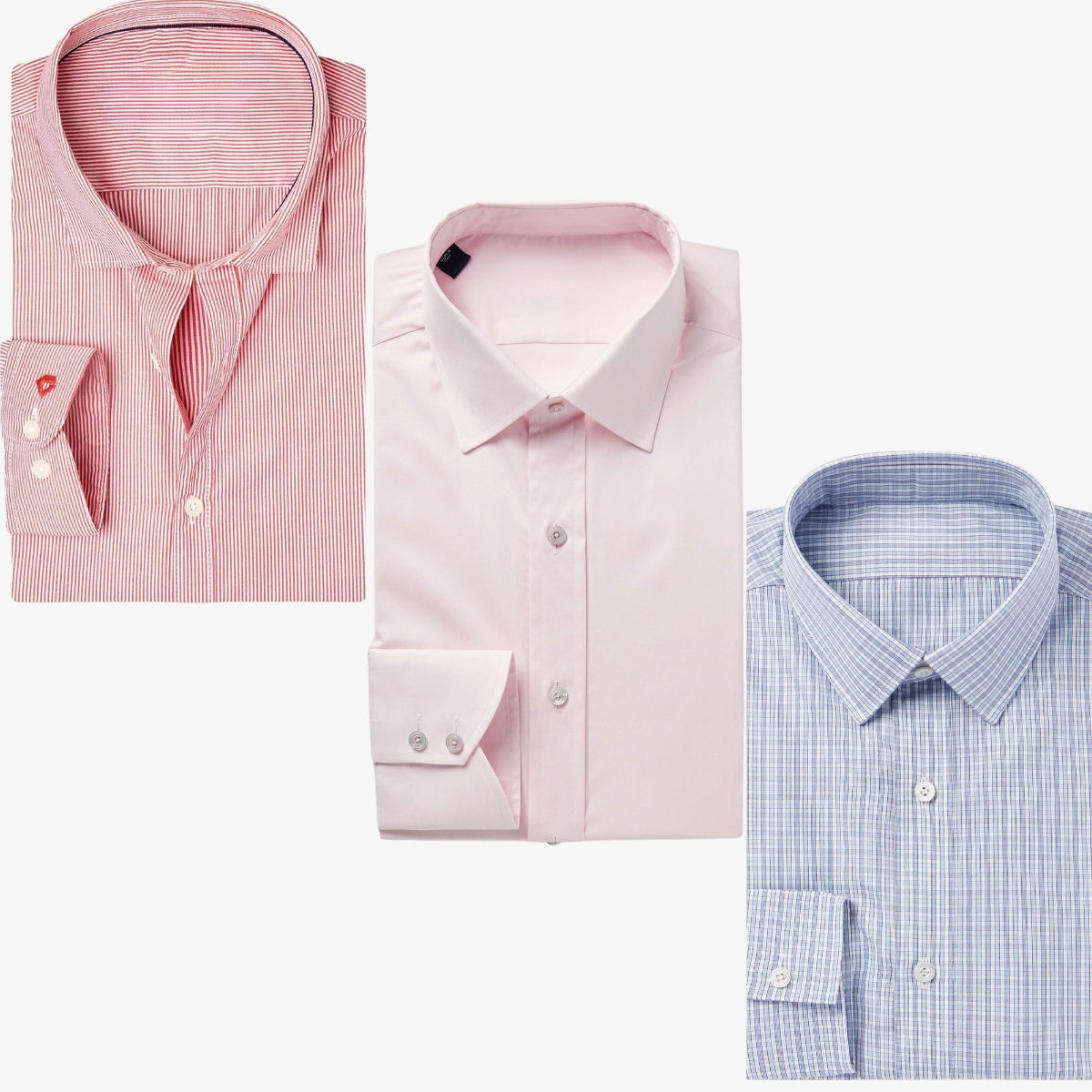 Combo Pack of 3 Men’s Formal Shirts – Stylish & Versatile Collection (Half & Full Sleeves, With/Without Pockets) (FS-53)