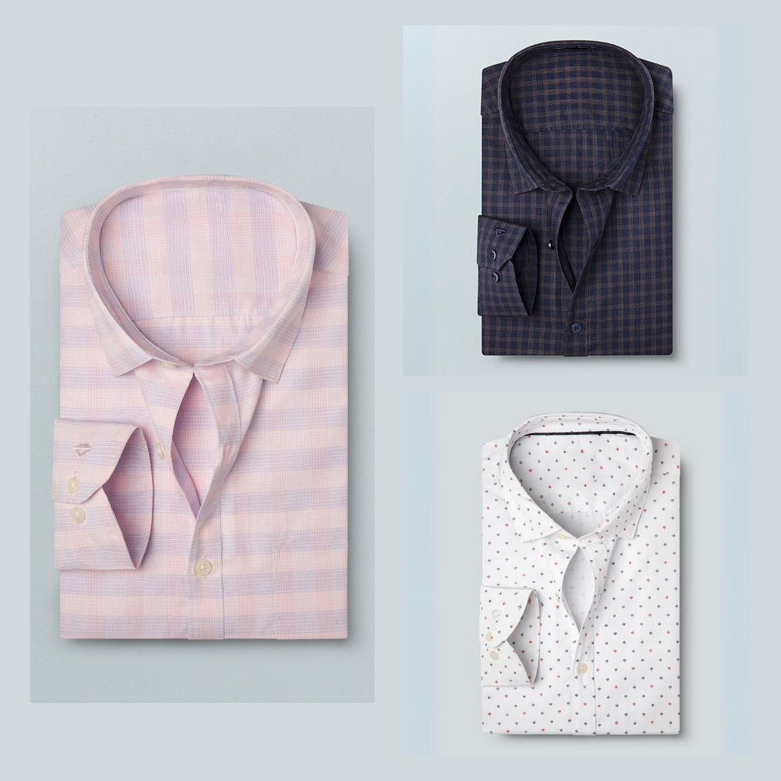 Shirt Happens: 3-Pack Men’s Stylish Formal Shirts – 100% Cotton, Full Sleeves with Pockets (FS-62)