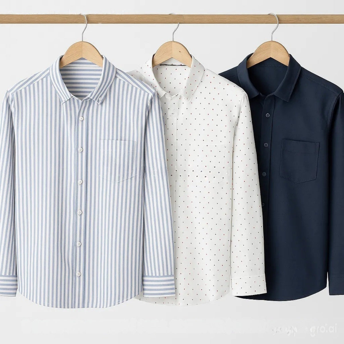 Combo Pack of 3 Men’s Formal Shirts – Stylish & Versatile Collection (Half & Full Sleeves, With/Without Pockets) (FS-79)