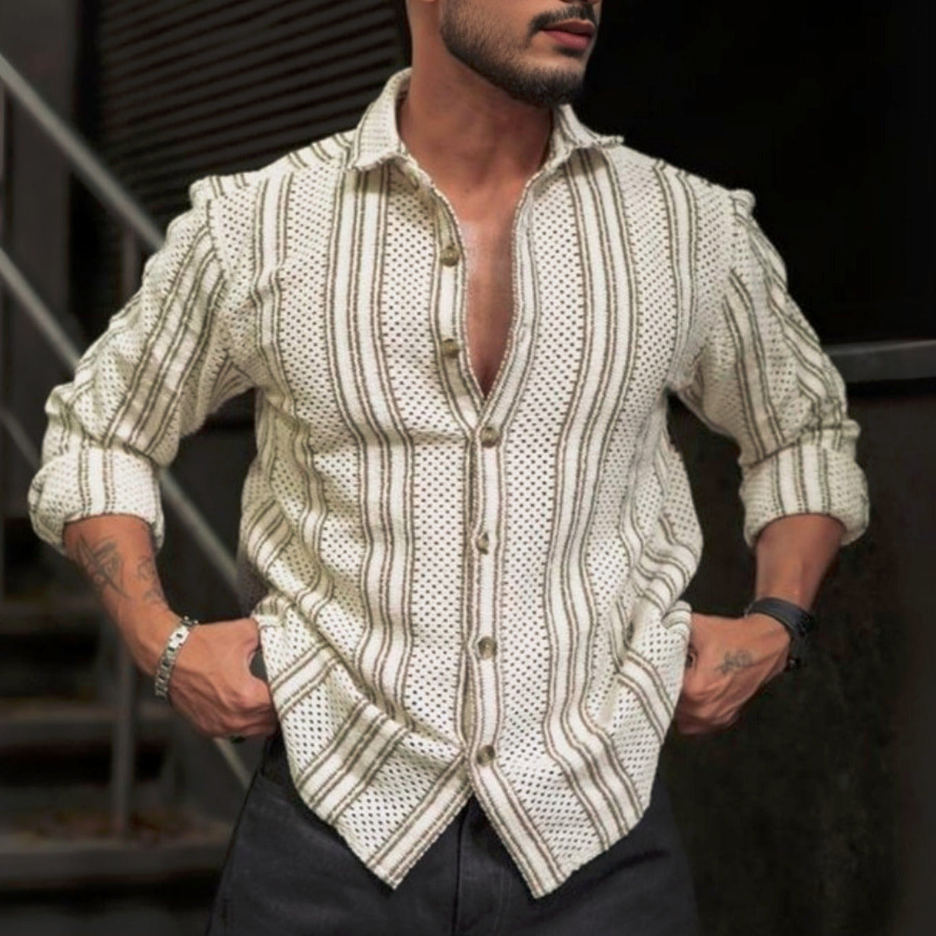 3 Pack Men's Crochet Shirts | Unique Patterns, Ultimate Comfort, Effortless Style| SC-17