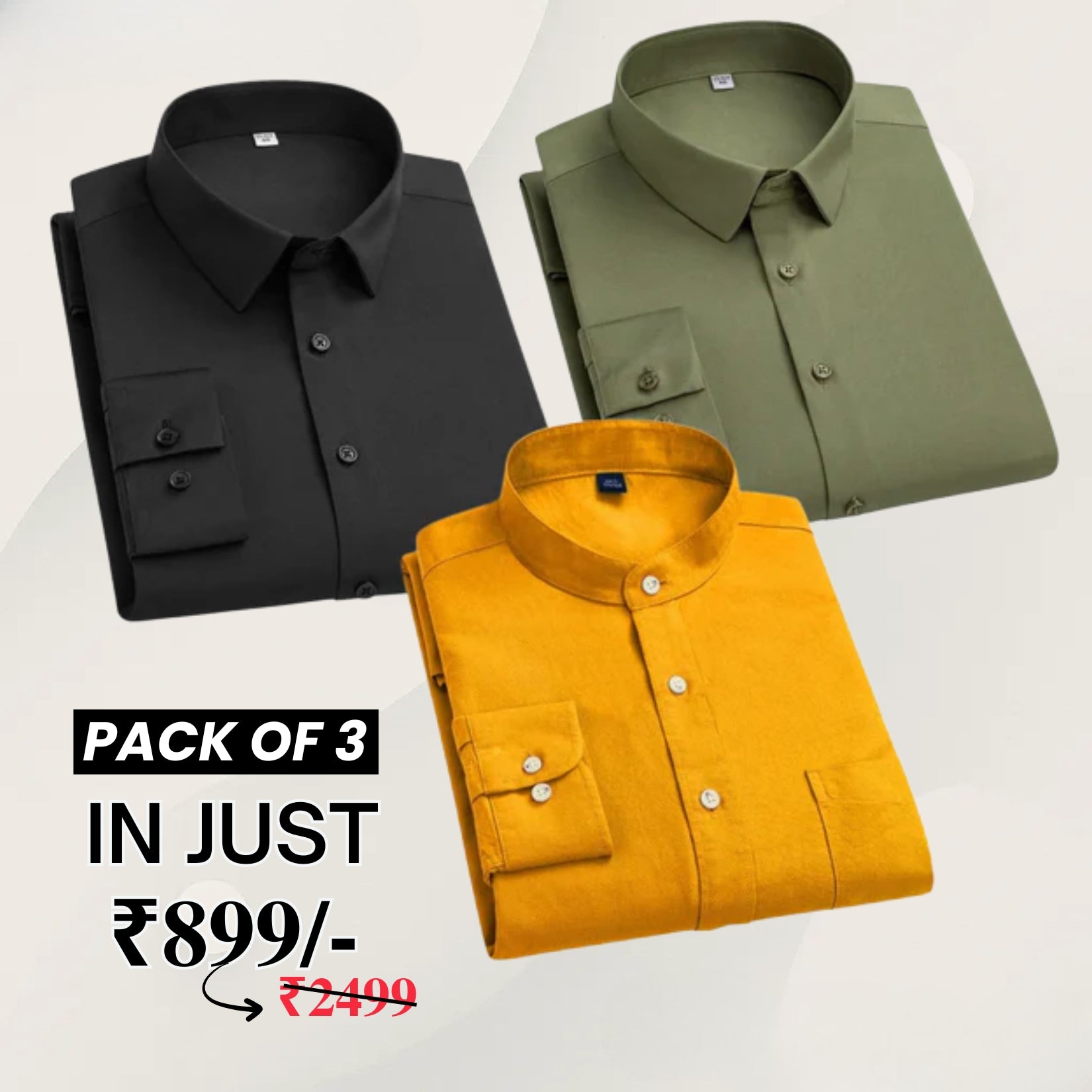 Premium Imported 100% High Quality Cotton Formal Men’s Plain/Solid Shirts| Full/Half Sleeve | With Pocket |  (FS-129)