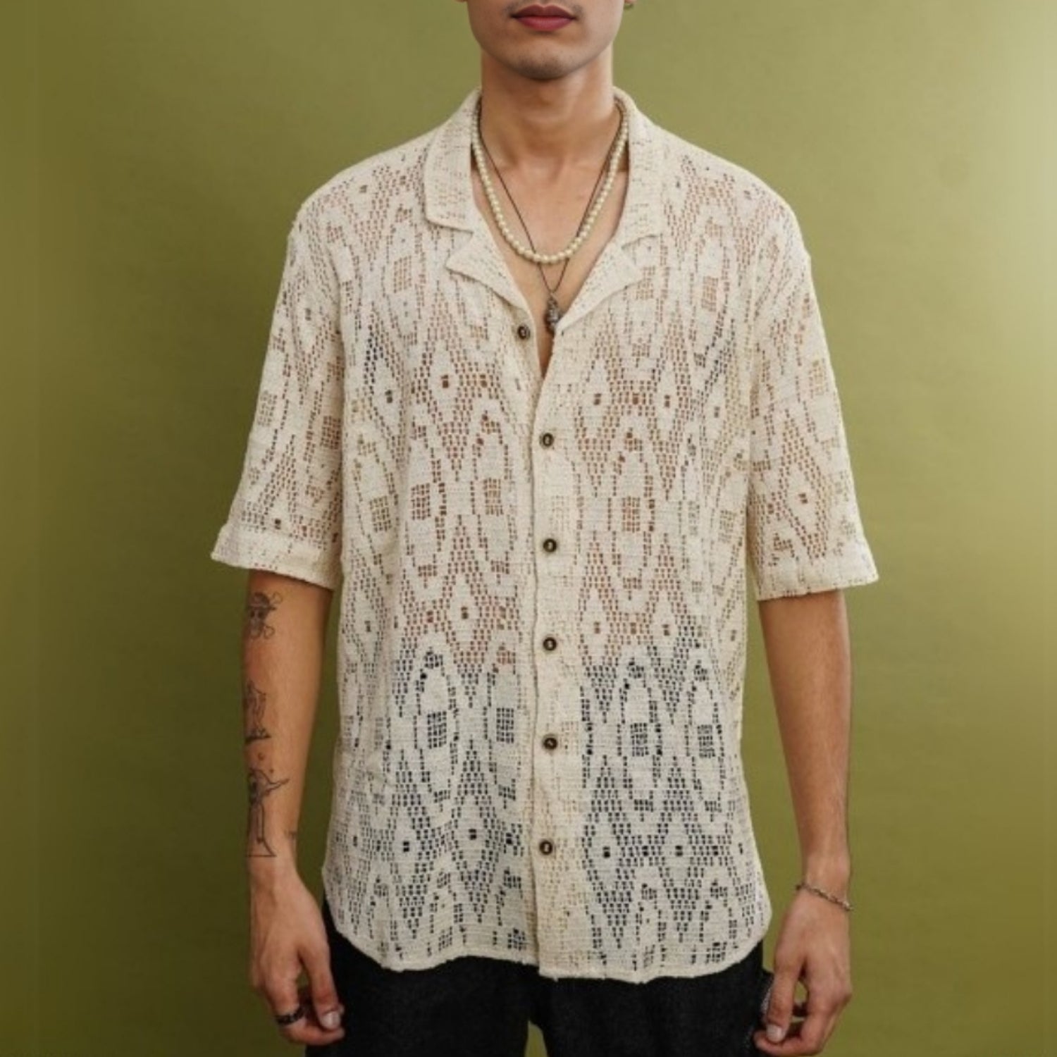 3 Pack Men's Crochet Shirts | Unique Patterns, Ultimate Comfort, Effortless Style| SC-16