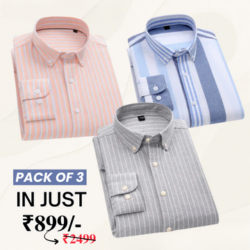 Premium Imported 100% High Quality Striped Shirt | Full/Half Sleeve | With Pocket | (FS-112)