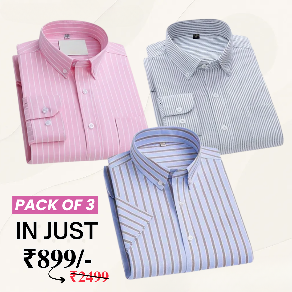 Premium Imported 100% High Quality Striped Shirt | Full/Half Sleeve | With Pocket | (FS-121)