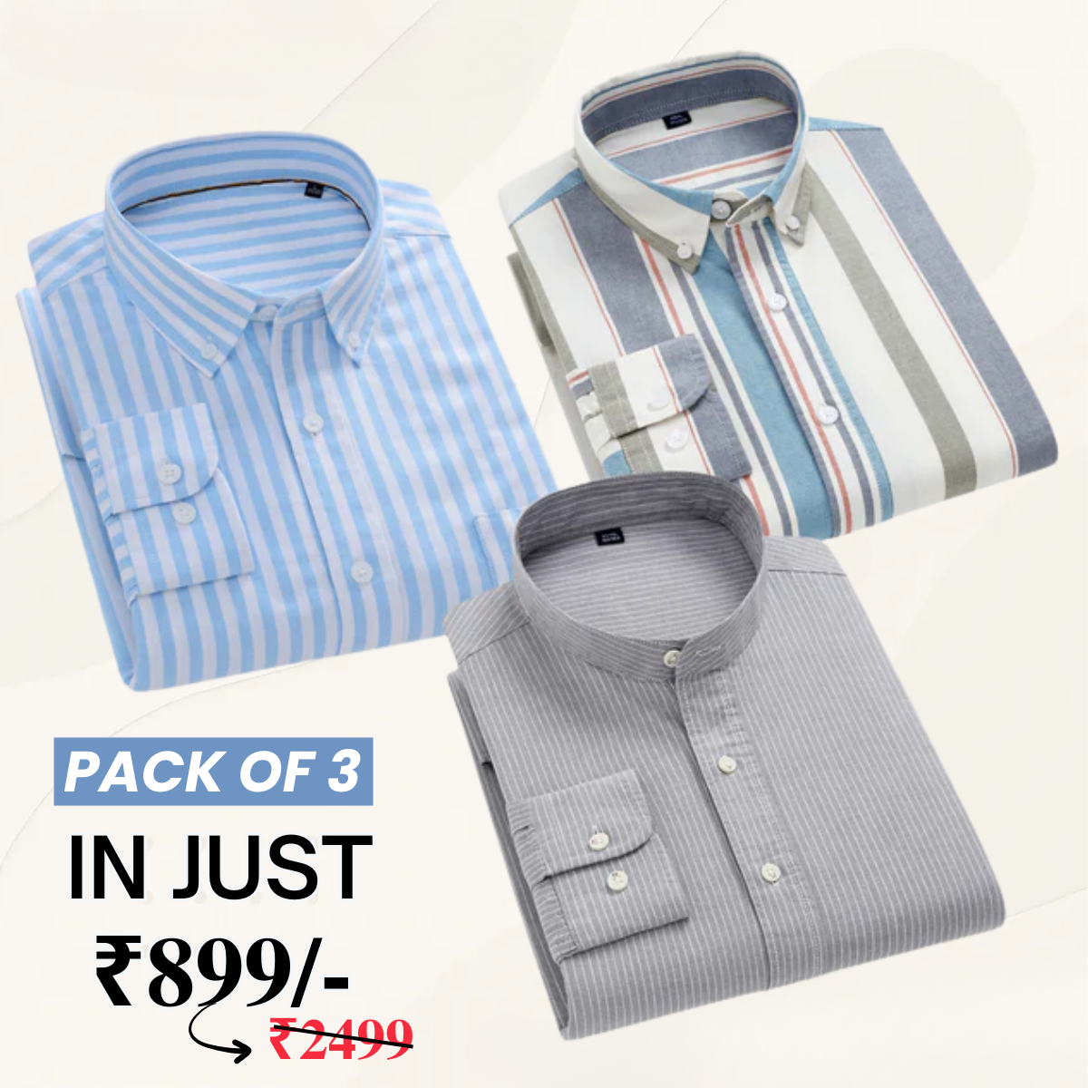 Premium Imported 100% High Quality Striped Shirt | Full/Half Sleeve | With Pocket | (FS-124)