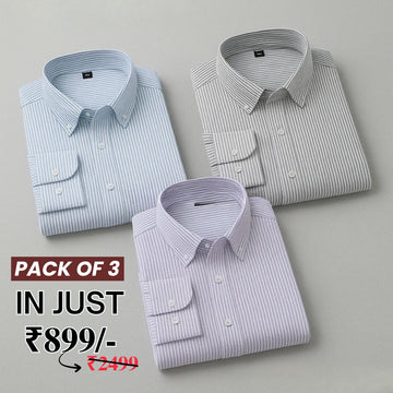 Premium Imported 100% High Quality Striped Shirt | Full/Half Sleeve | With Pocket | (FS-120)